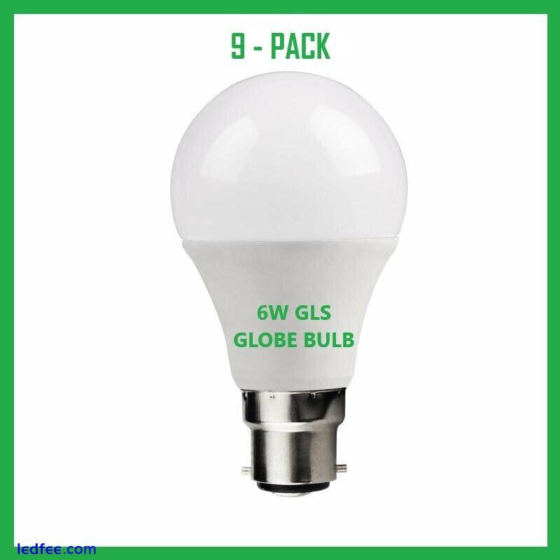 LED GLS A60 6W Light Bulbs Super Low Energy B22 Bayonet Warm White A+++ UK 5 