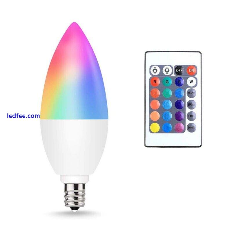 Smart LED Light Bulb E14 E27 B22 Candle RGB With Remote Control UK ✅ 2 