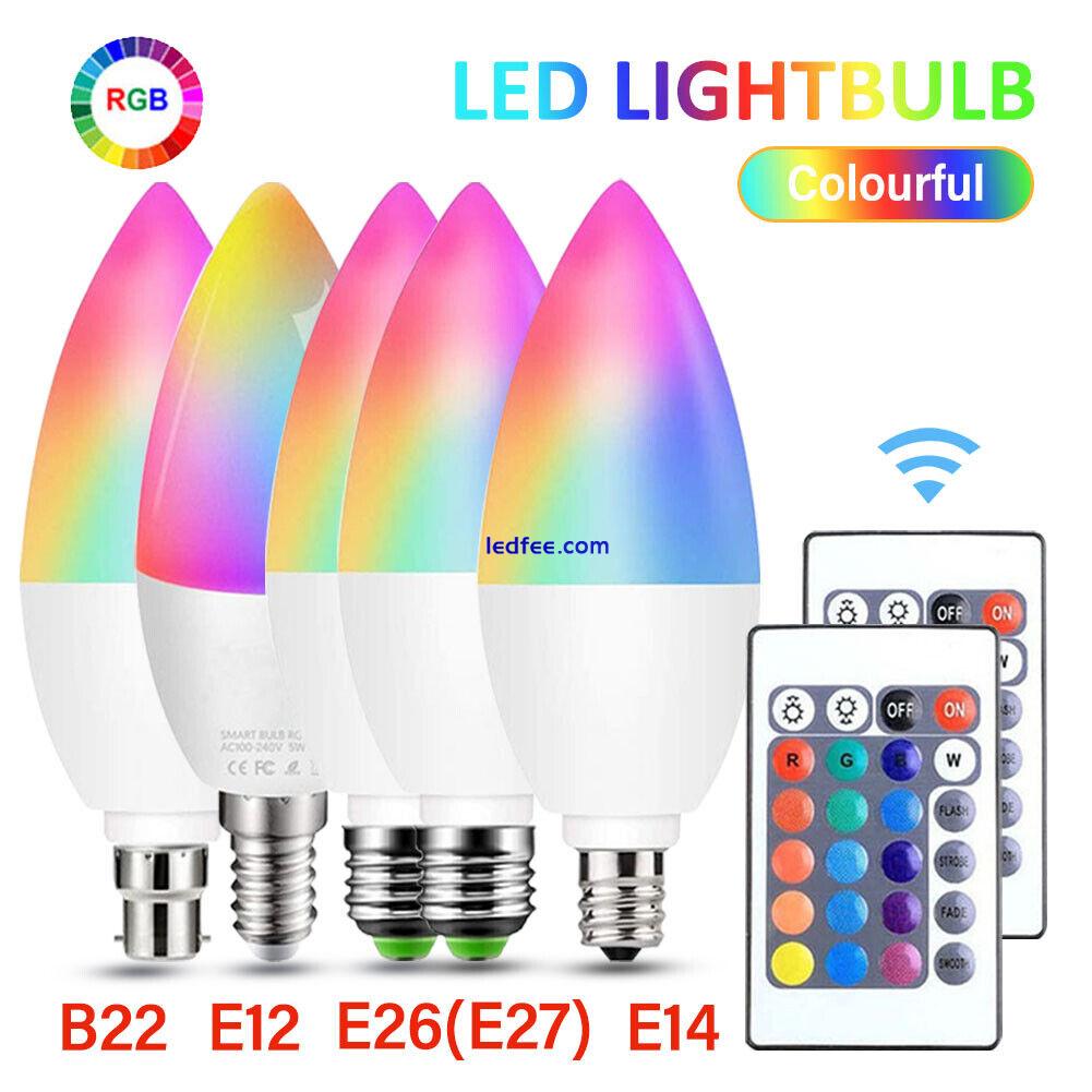 Smart LED Light Bulb E14 E27 B22 Candle RGB With Remote Control UK ✅ 0 
