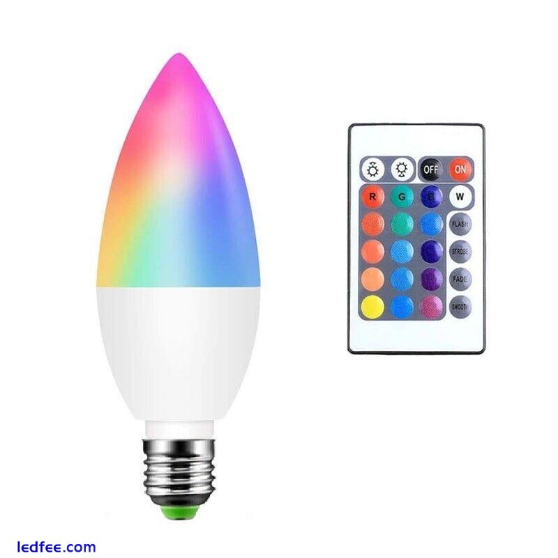 Smart LED Light Bulb E14 E27 B22 Candle RGB With Remote Control UK ✅ 3 