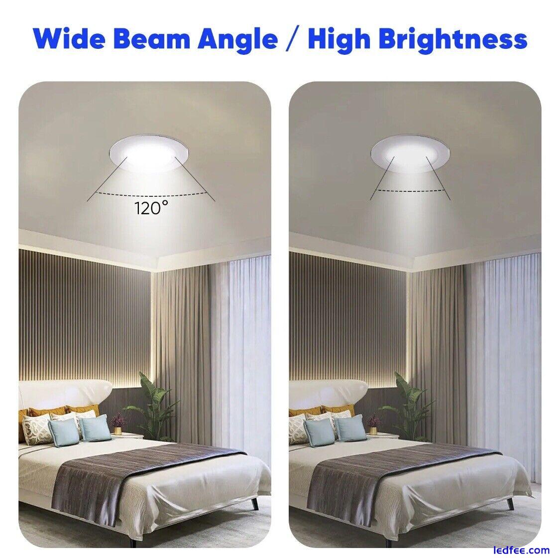 Recessed 7W LED Ceiling Down Lights  Slim Bathroom Flat Panel Spot Light Round 3 