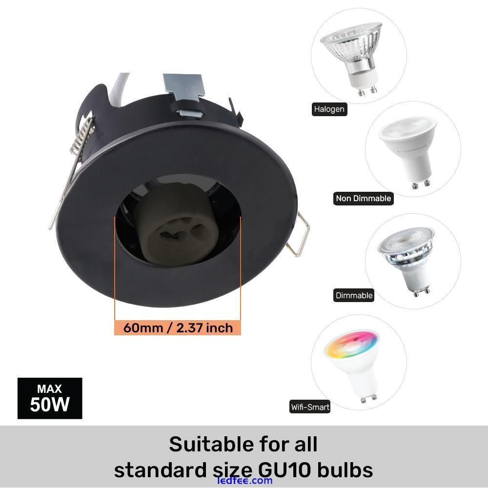 Fire Rated Recessed LED Downlight GU10 Spotlight Downlighters Ceiling Spot Light 3 