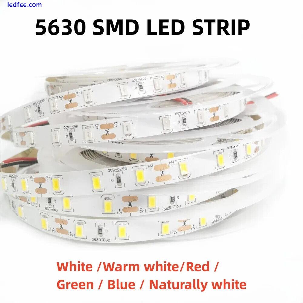 1/2/3/4/5M IP65 Waterproof LED Strip Light 5630 SMD DC12V 60Leds/M 5730 Bar  0 