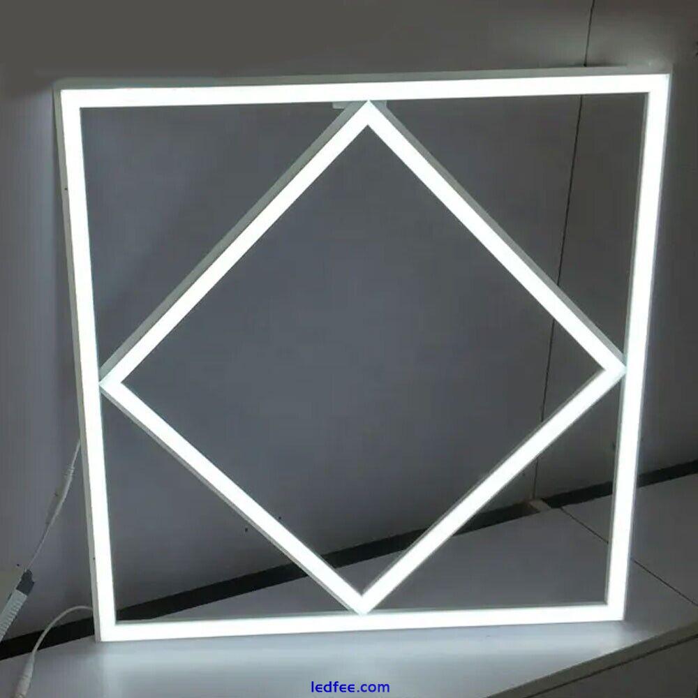 LED Panel light 600x600 Lattice Diamond 80W 8000 Lumen Edge Frame Flat 6500K 1 