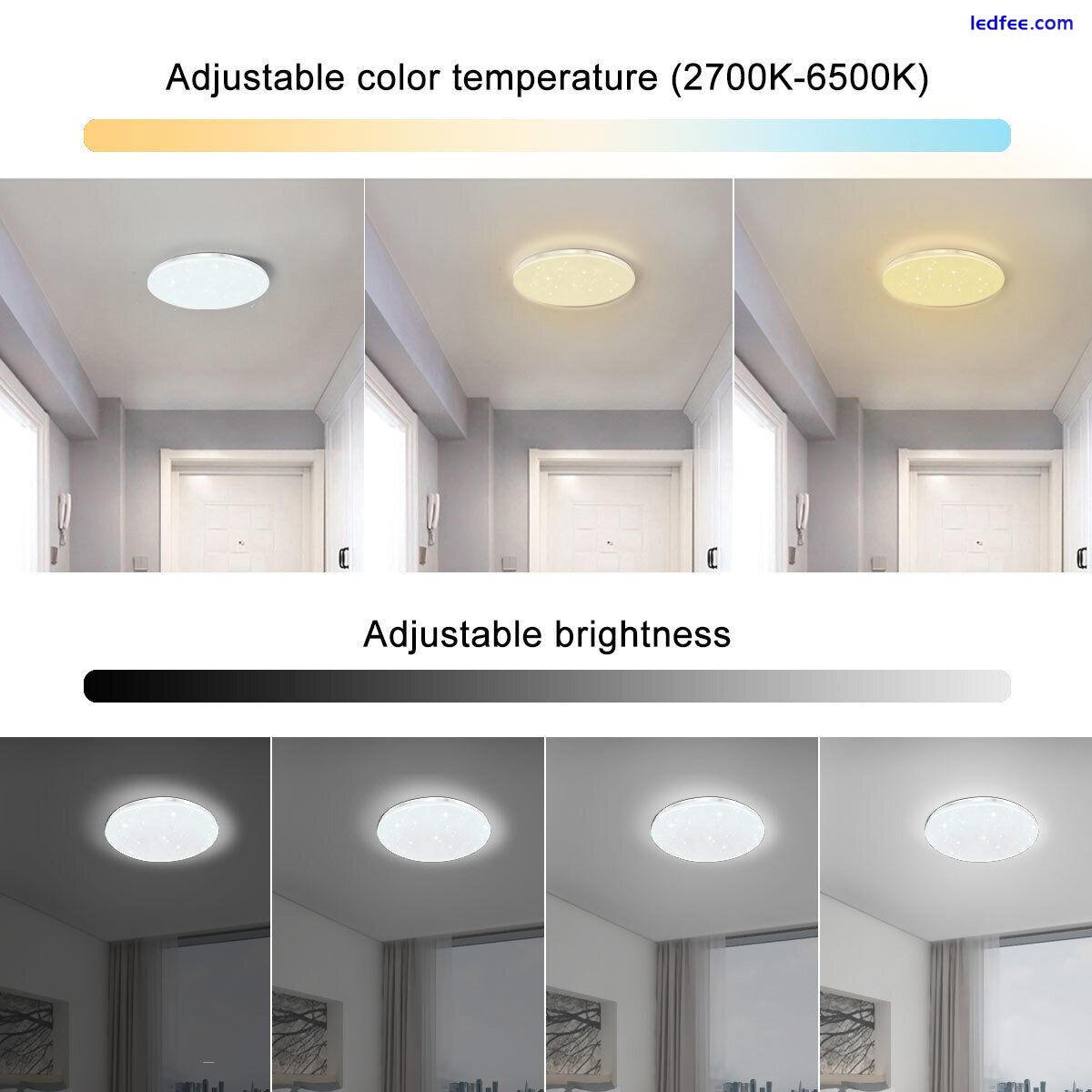 Smart LED Ceiling Light Colour Changer App Voice Control Alexa WiFi RGB Dimmable 4 