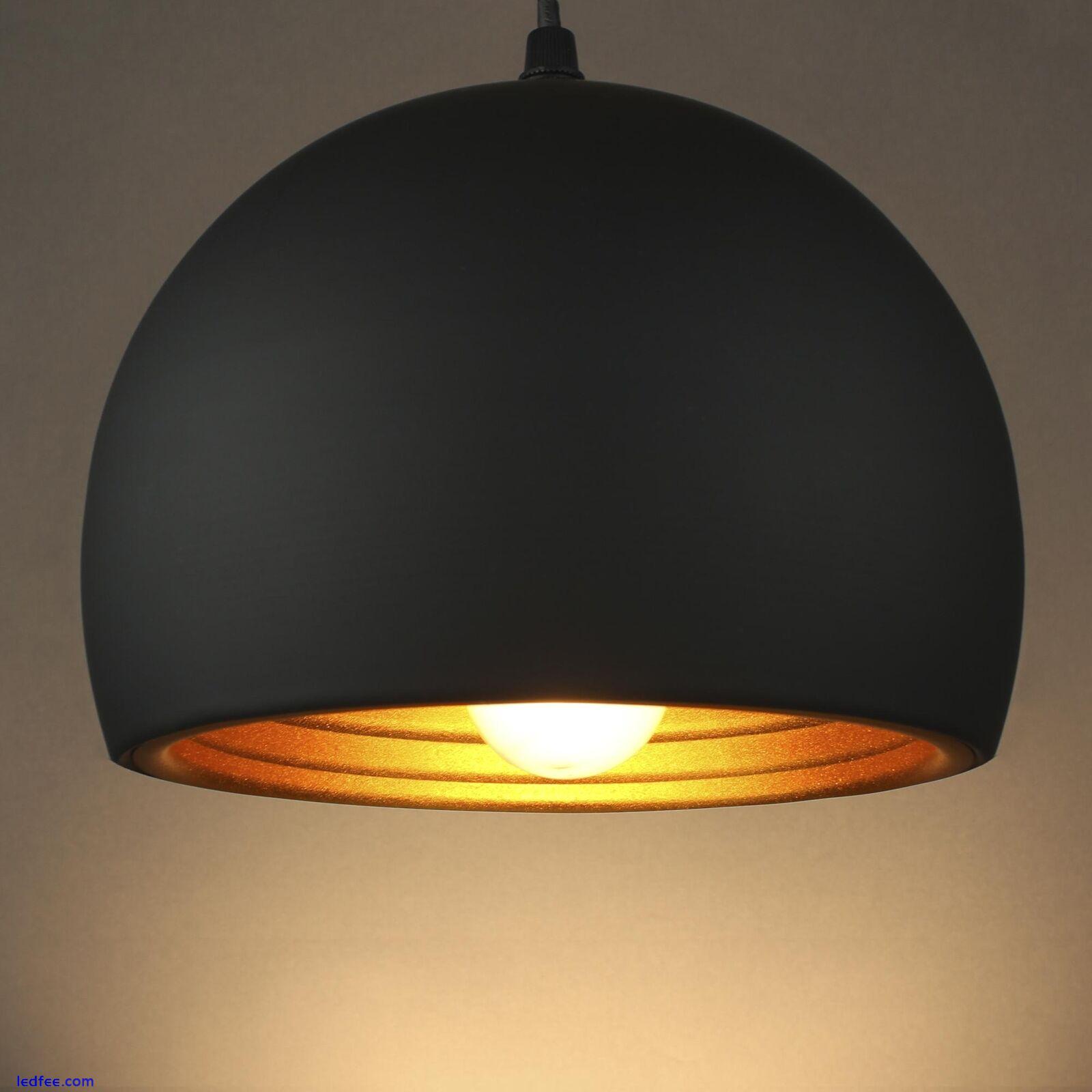 Modern 3 Way Ceiling Pendant Cluster Light Fitting Lights Black Gold Dome 5 