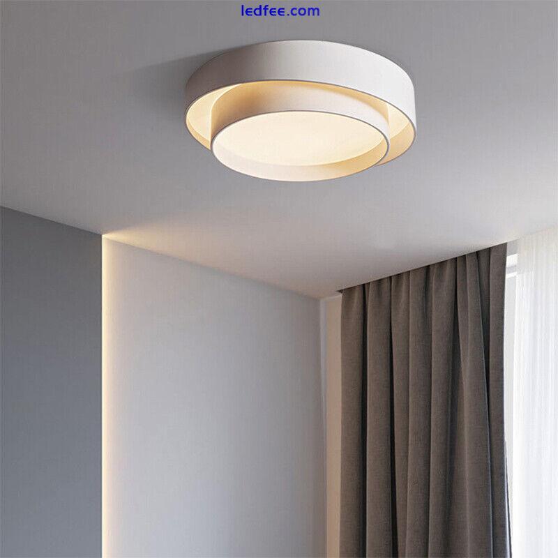 Modern Nordic LED Flush Mount Ceiling Light Round Shade 1 Light Lighting Fixture 1 