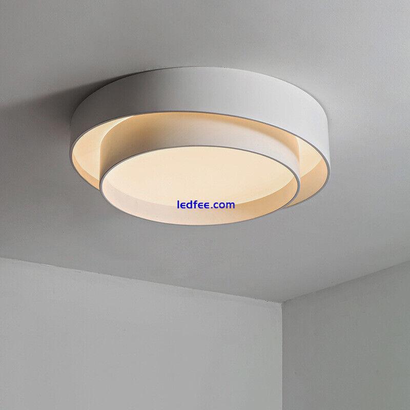 Modern Nordic LED Flush Mount Ceiling Light Round Shade 1 Light Lighting Fixture 2 