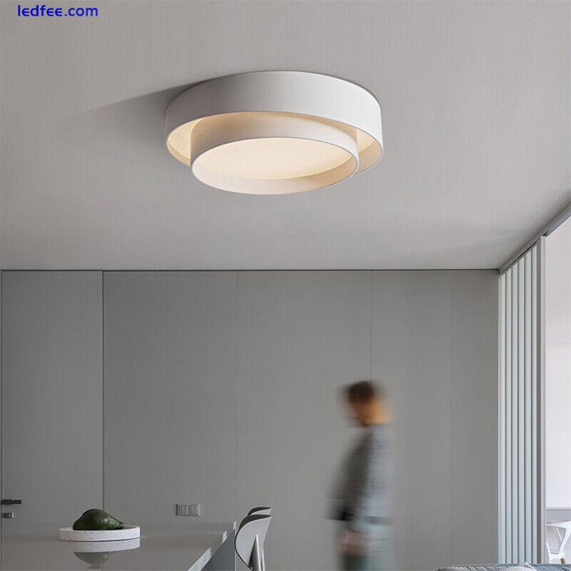 Modern Nordic LED Flush Mount Ceiling Light Round Shade 1 Light Lighting Fixture 3 