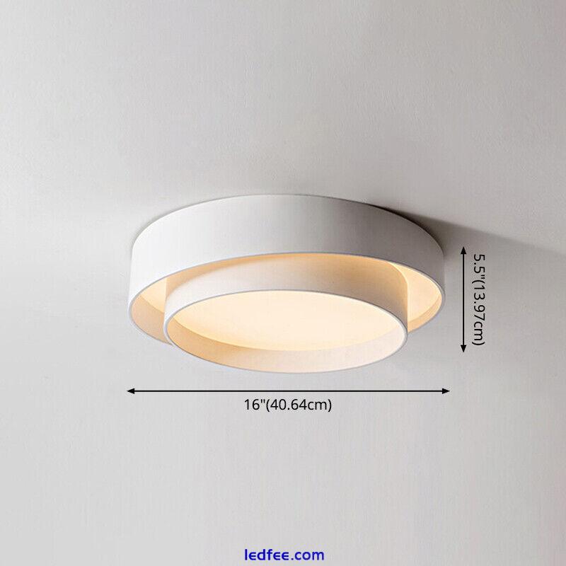 Modern Nordic LED Flush Mount Ceiling Light Round Shade 1 Light Lighting Fixture 4 