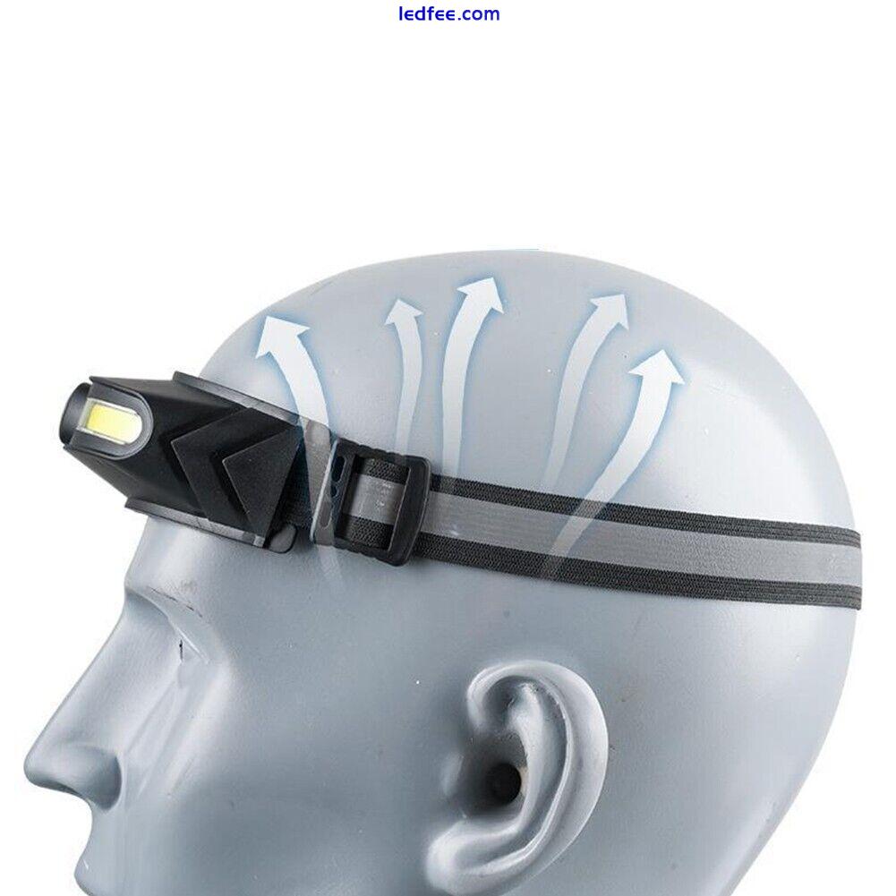 LED Headlamp Super Bright Head Torch COB Headlight USB Rechargeable Waterproof 3 