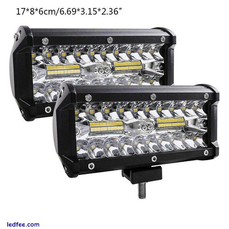 800W LED Work Light Bar Flood Spot Lights Driving Lamp Offroad Car Truck SUV 12V 2 