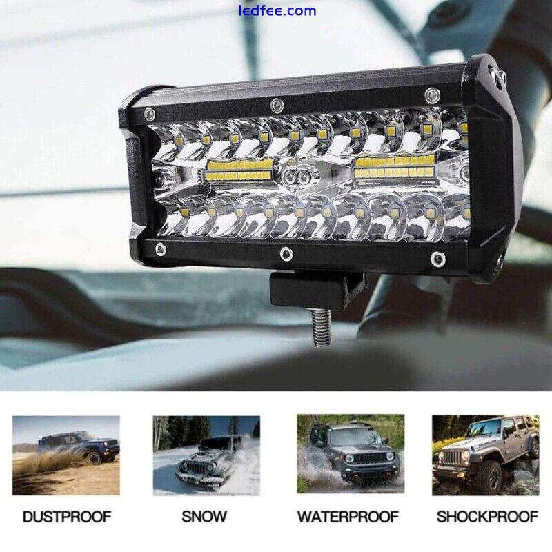 800W LED Work Light Bar Flood Spot Lights Driving Lamp Offroad Car Truck SUV 12V 0 