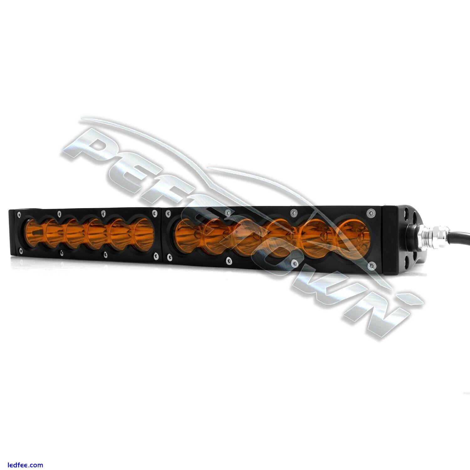 13Inch LED Work Light Bar Spot Offroad Boat SUV 4WD Truck Fog Driving Lamp Amber 4 
