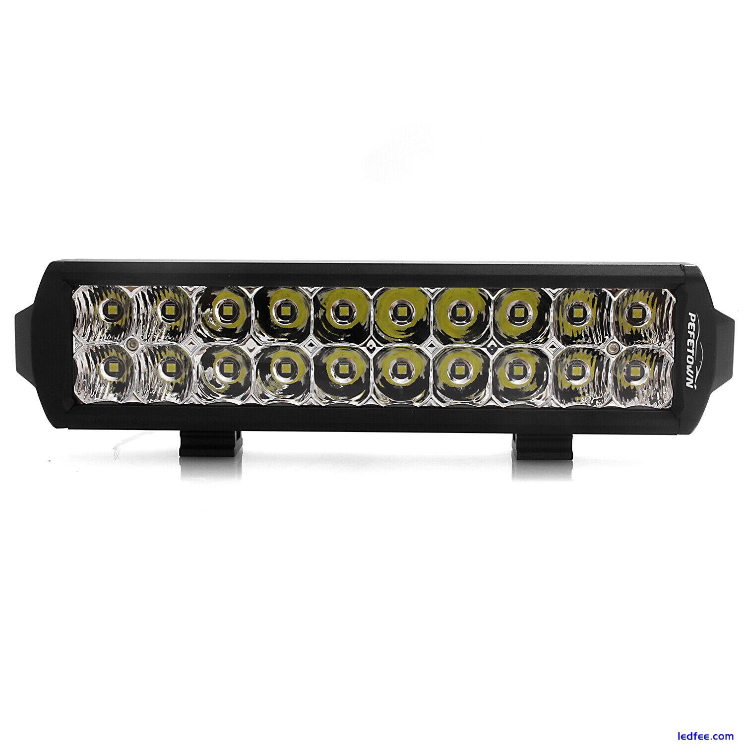 12inch LED Work Light Bar Spot Pods Fog Lamp Offroad Driving Truck 4WD SUV ATV 3 