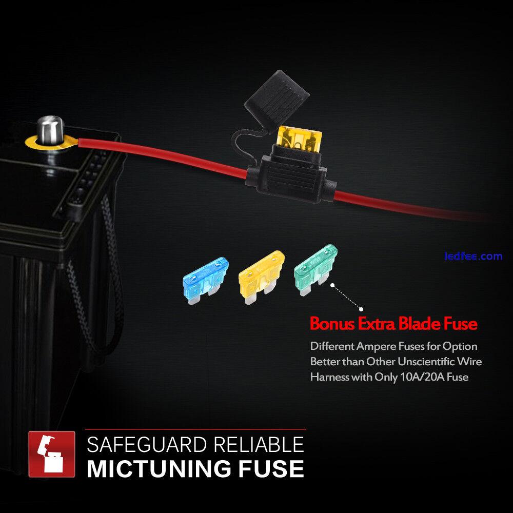 MICTUNING Heavy Duty 300W LED Light Bar Wiring Harness+Rocker Switch 40A Relay 3 