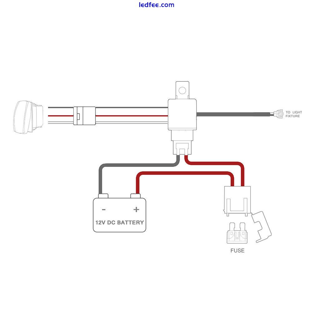 MICTUNING Heavy Duty 300W LED Light Bar Wiring Harness+Rocker Switch 40A Relay 5 