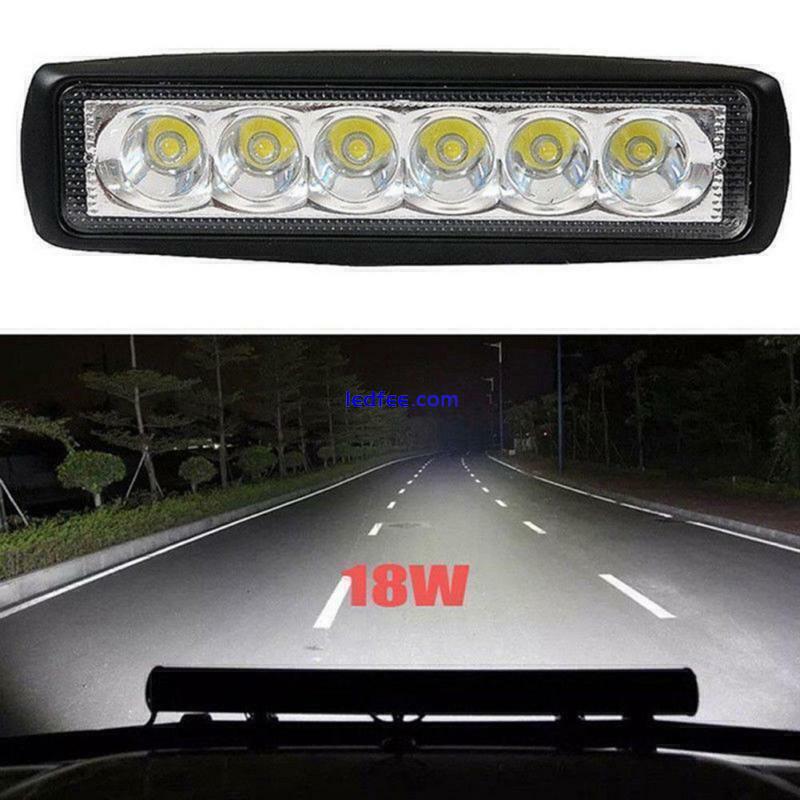 18W 6LED 800LM Bright Light Spot Work Bar Driving Fog Offroad Car Lamp For Truck 2 