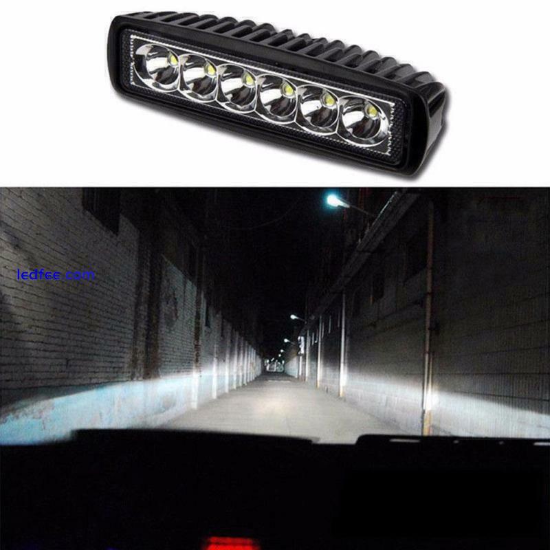18W 6LED 800LM Bright Light Spot Work Bar Driving Fog Offroad Car Lamp For Truck 1 