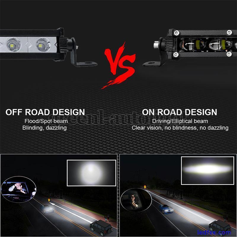 LED Work Light Bar Driving Slim 7in 13in 20in 30W 60W 90W Fog Off Road SUV Truck 3 