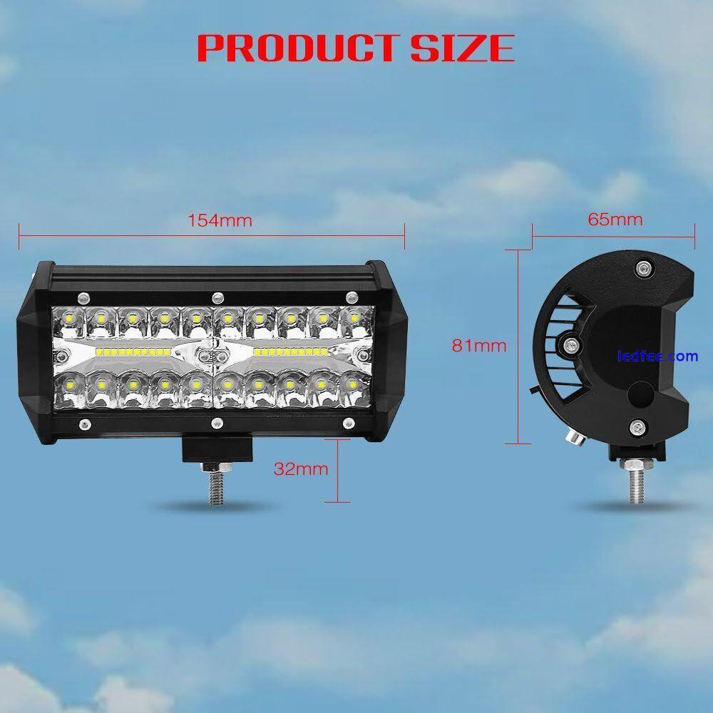 2X7'' LED Light Bar 240W Offroad Fog/Driving Lights LED Pods Waterproof UTV AT   4 