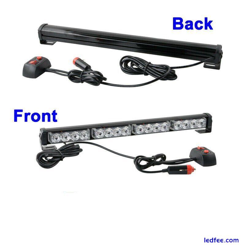 18'' Amber Yellow 16LED Emergency Warning Traffic Advisor Flash Strobe Light Bar 1 