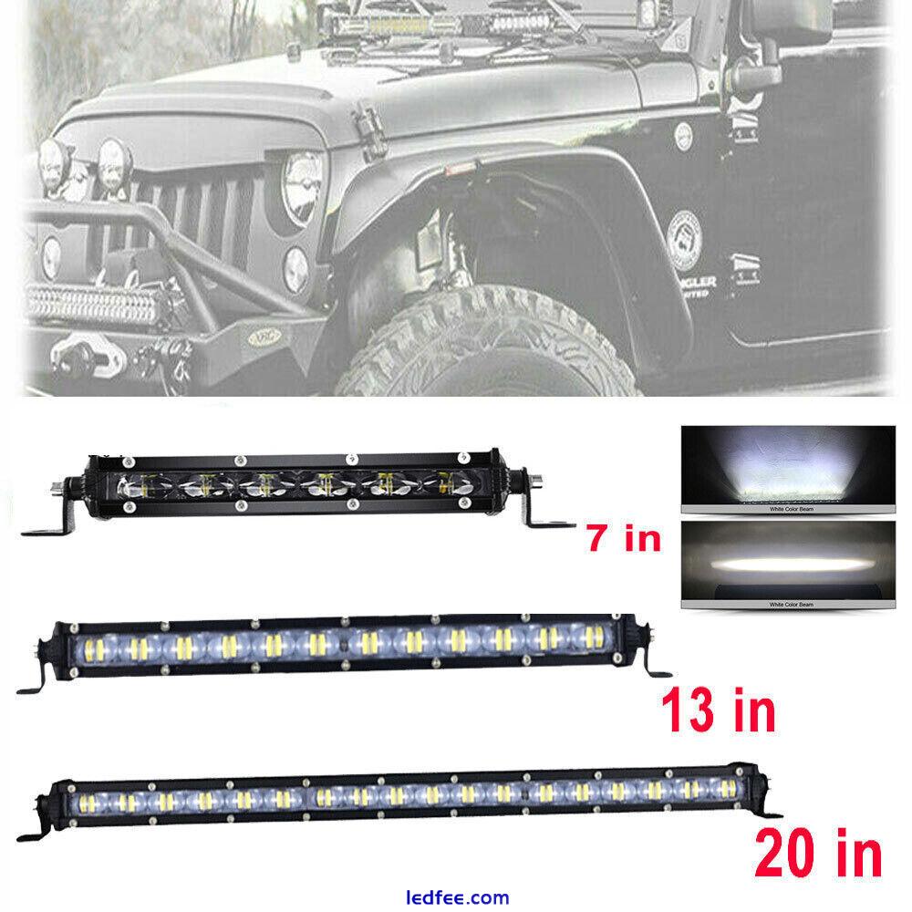 7 13 20 Zoll LED Lightbar Lichtbalken Arbeitsscheinwerfer SUV LKW 12V 24V DE 1 