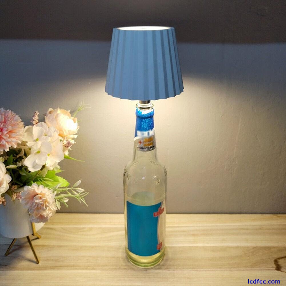 Wine Bottle Desk LED Lamp 2000mAh USB Rechargeable (White 3 colors) 0 