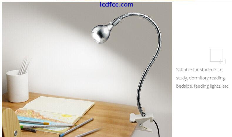  LED Flexible USB Reading Light Clip-On Beside Bed Table Desk Lamp  5 