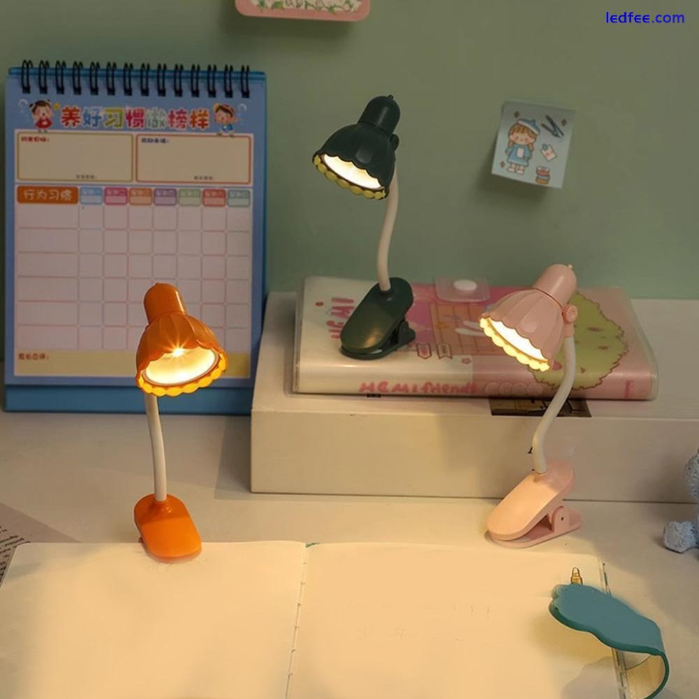 Mini LED Desk Reading Lamp Clip On Travel Light Portable Lamp For Books NEW Q6K2 3 