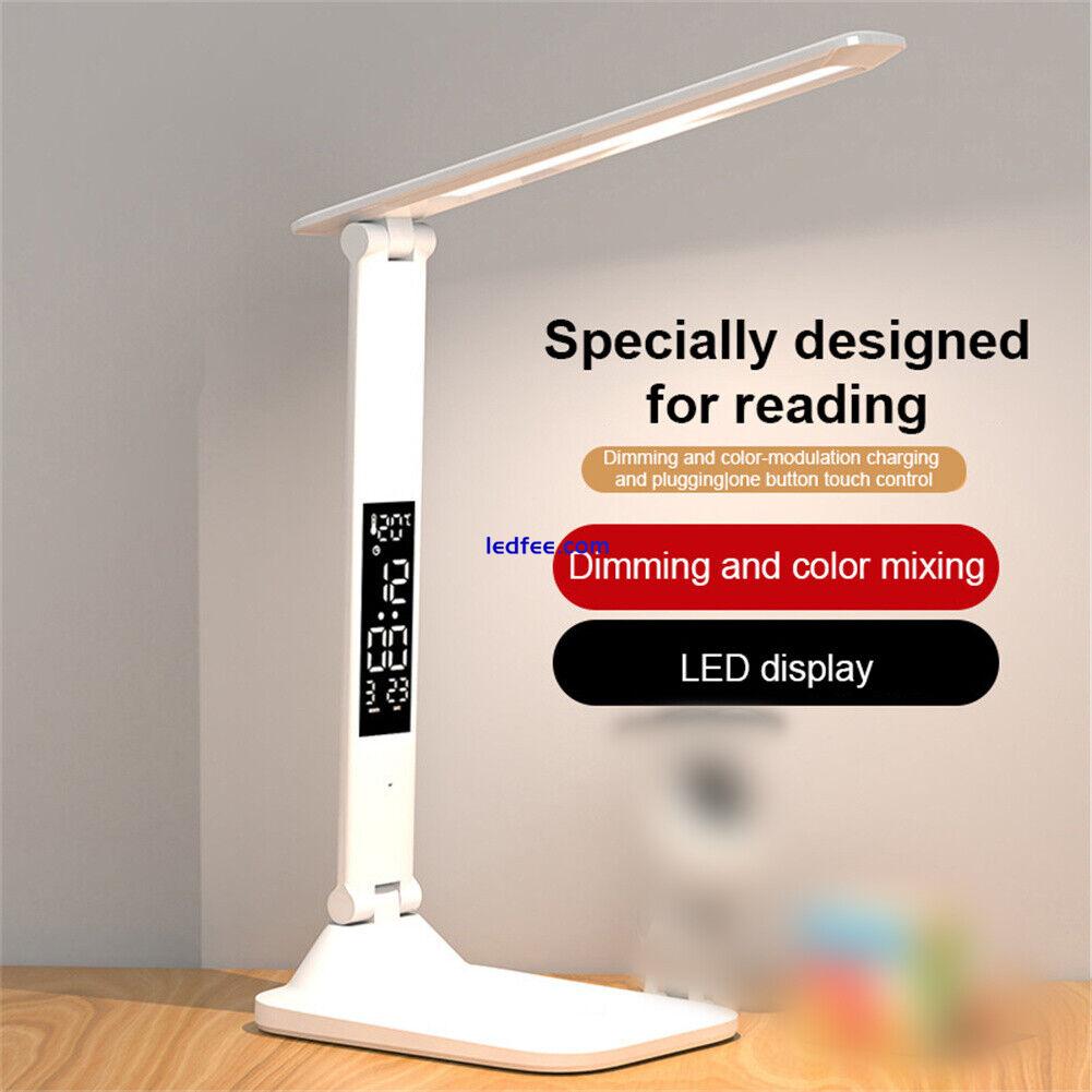 LED Desk Lamp Bedside Study Reading Table Light Double Head USB Ports Dimmable 0 