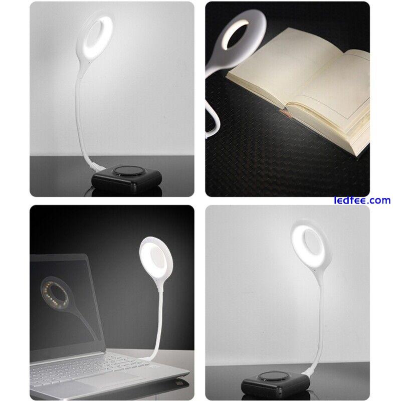 LED Desk Lamp Voice Control Night Light USB Bendable Reading Learning 2 