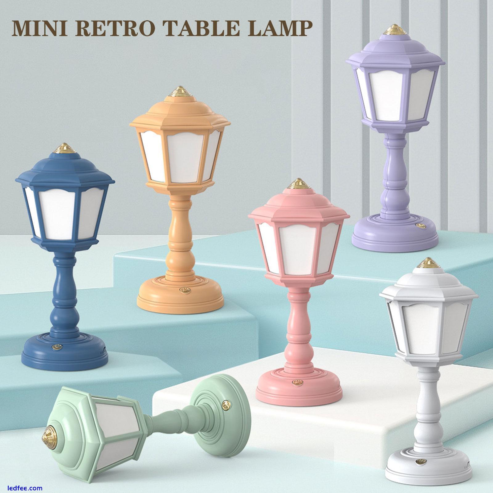 Retro LED Desk Lamp Bedside Reading Table Light USB Night Dimming Light K6T7 0 