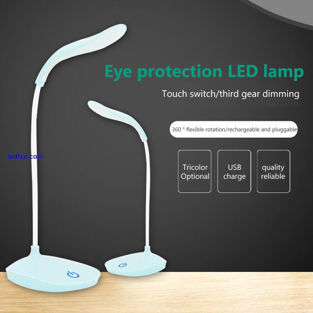 Modern LED Desk Lamp Eyes Protection Table USB Kids Reading Light (Blue) 1 