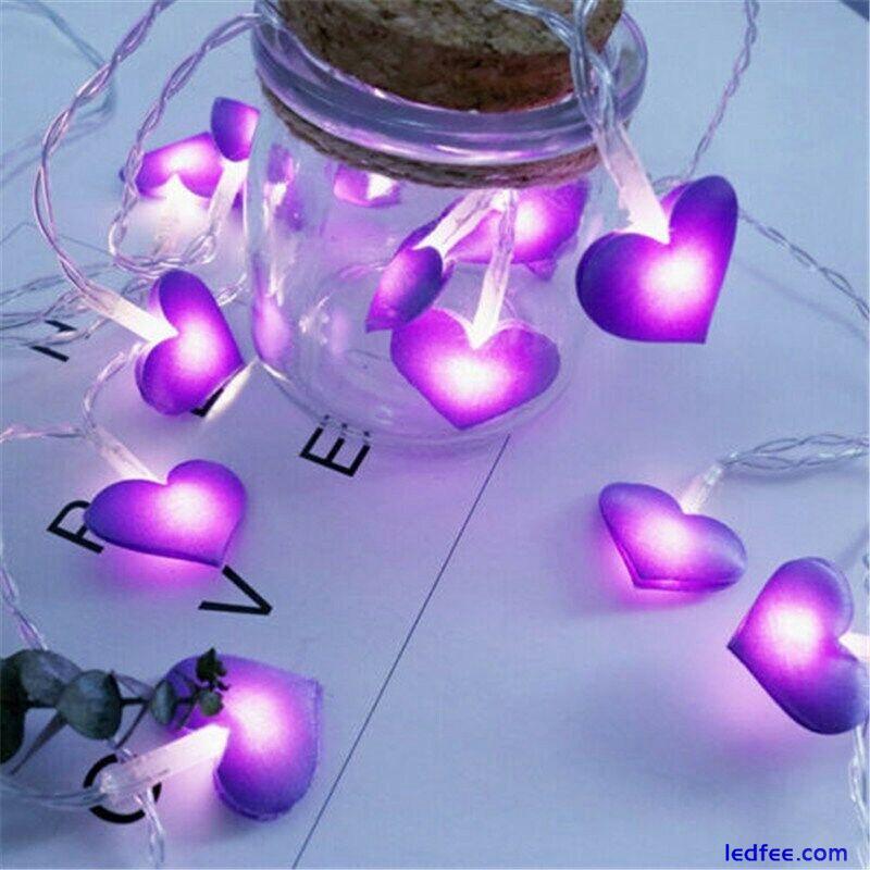 LED Love Heart Fairy String Lights for Wedding Party Garden Valentines Day Decor 3 