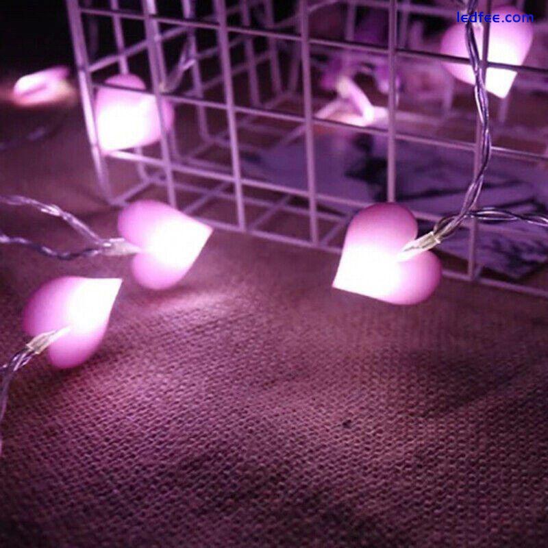 LED Love Heart Fairy String Lights for Wedding Party Garden Valentines Day Decor 2 