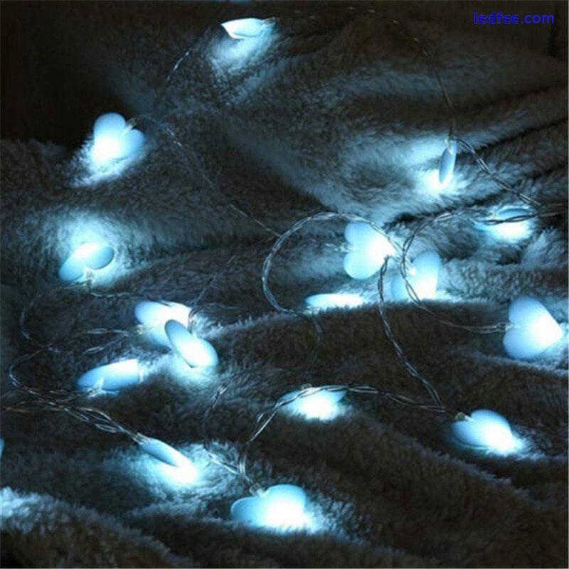 LED Love Heart Fairy String Lights for Wedding Party Garden Valentines Day Decor 4 