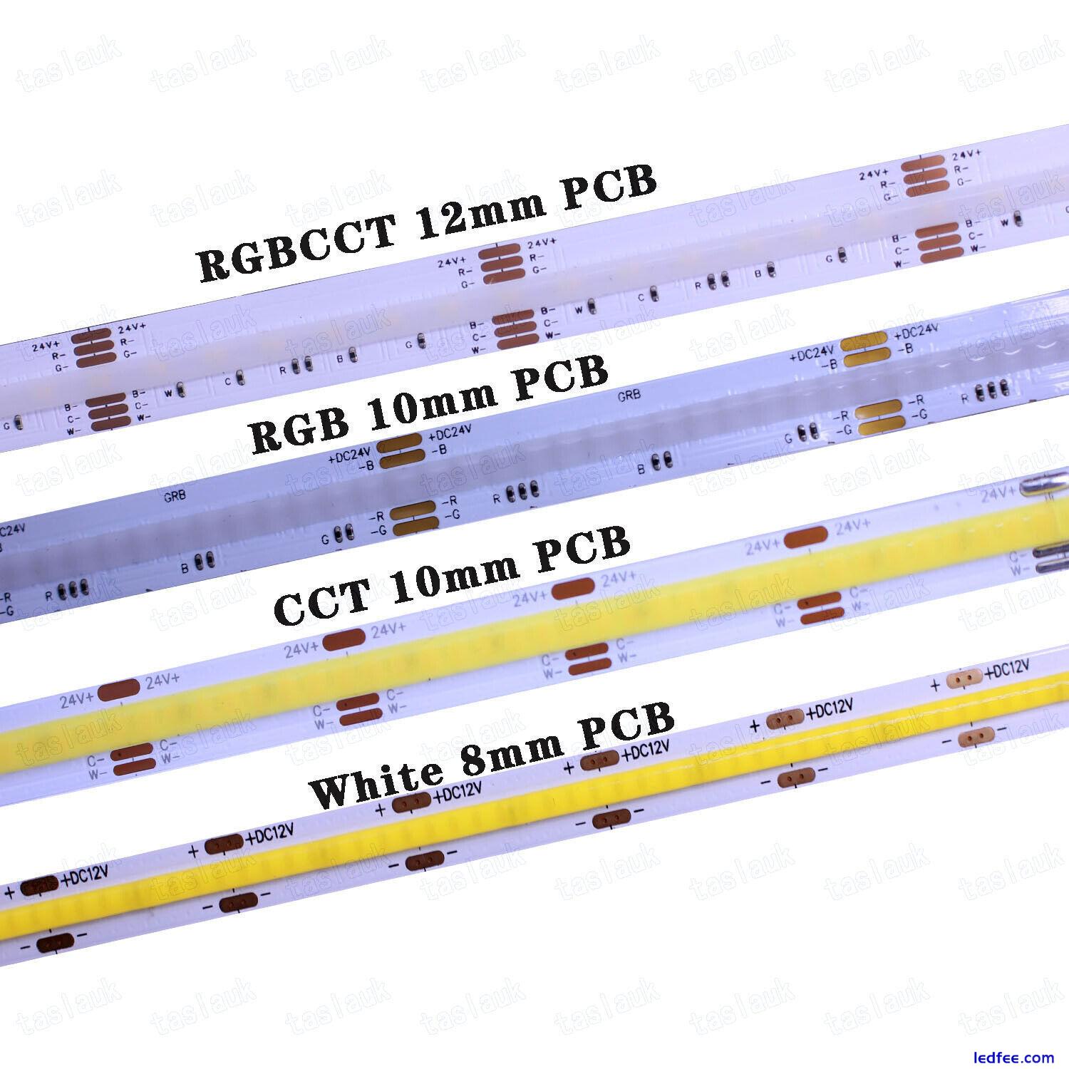 High Density RGB+CCT rgbw rgb cct Cob Led Strip Light 840leds/m Linear Dimmable 2 