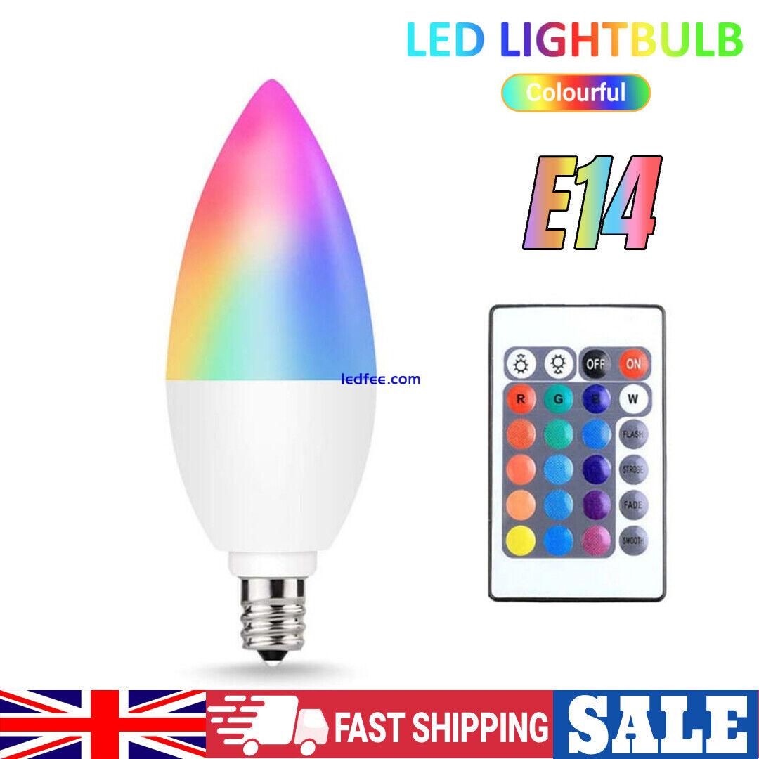 Smart LED Light Bulb E14 E27 B22 Candle RGB Dimmable With Remote Control UK 1 