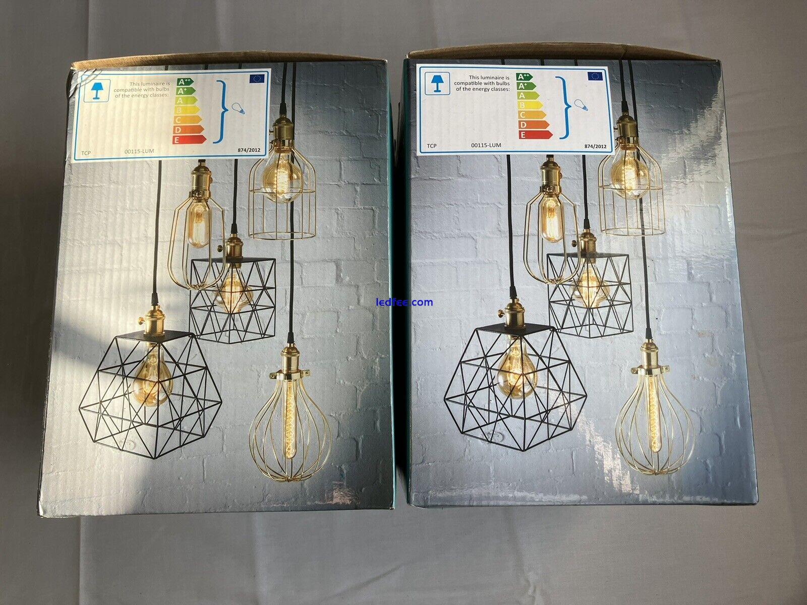 2 X Industrial Style Pendant Light Modern Hanging Lamp Style Ceiling Lights New 4 