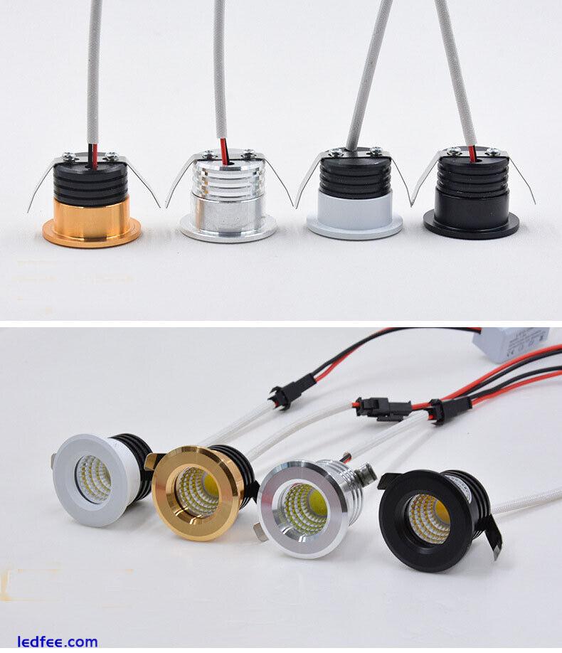 10× Mini 3W COB Recessed LED Cabinet Spot Light Lamp Ceiling Downlight 110V 220V 1 