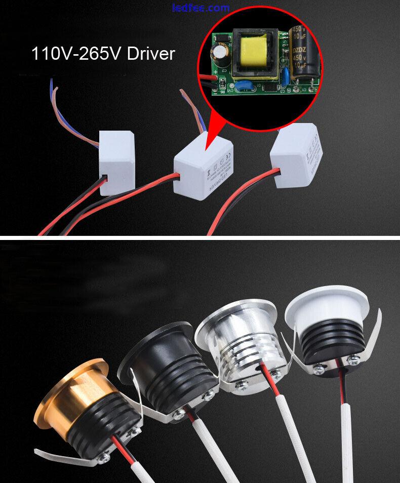 10× Mini 3W COB Recessed LED Cabinet Spot Light Lamp Ceiling Downlight 110V 220V 4 