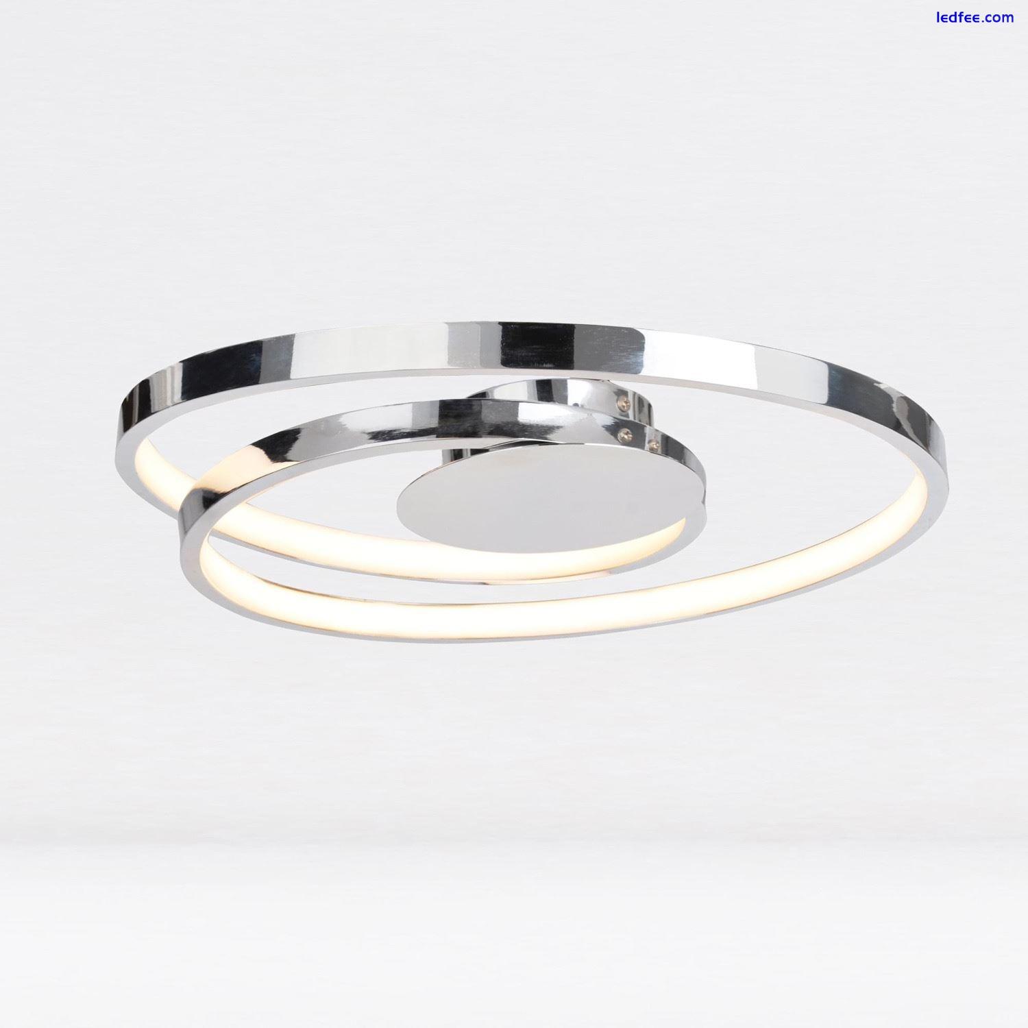 Modern LED Swirl Light Loop Flush Fitting LED Ceiling Lights Lighting 1 