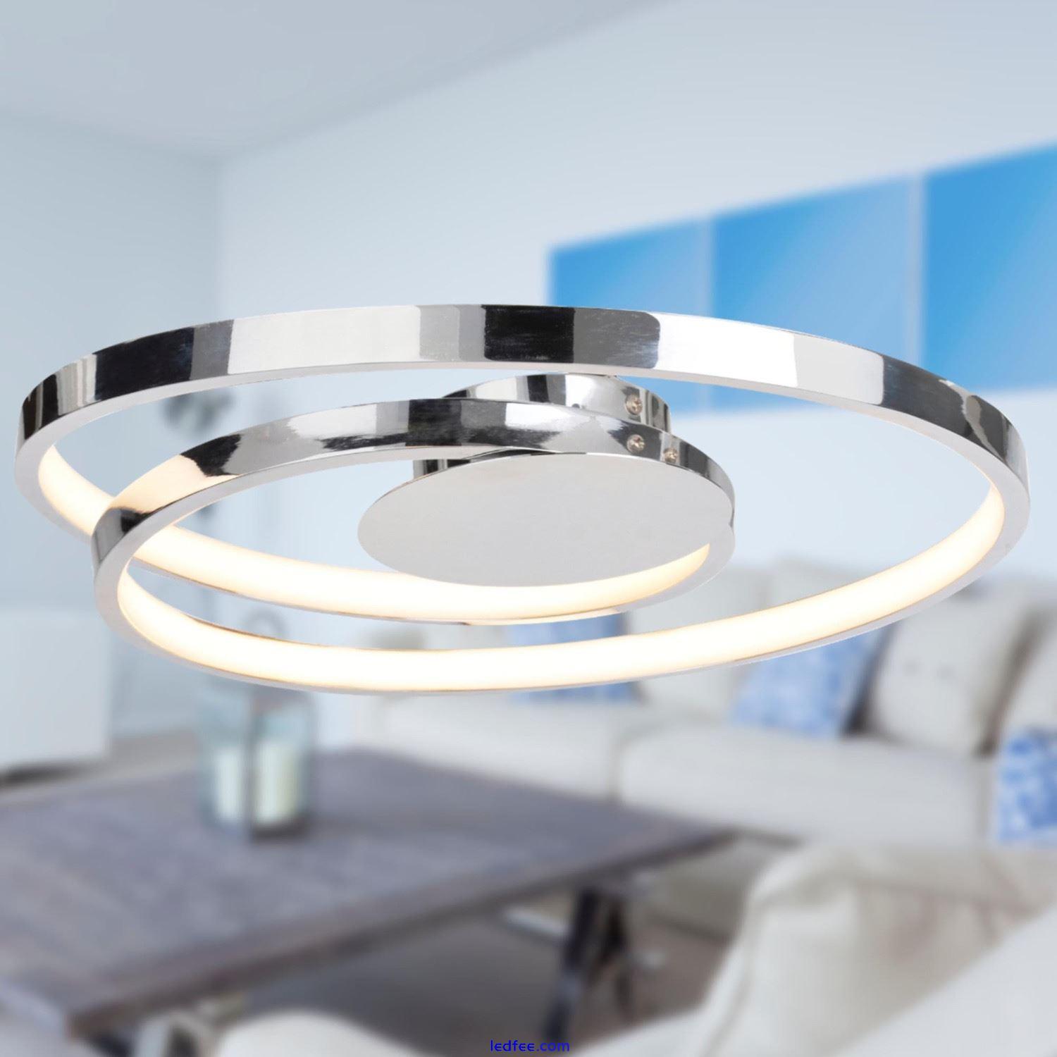 Modern LED Swirl Light Loop Flush Fitting LED Ceiling Lights Lighting 5 