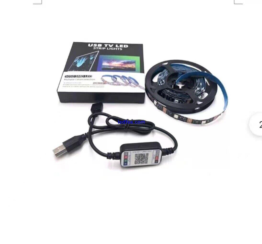 LED Strip Lights 5050 RGB Light Colour Changing Tape Cabinet TV USB Bluetooth UK 0 