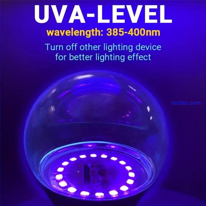 12W LED UV Ultraviolet Blacklight GLS Light Bulb ES E27 Screw, Disco, Party Lamp 0 