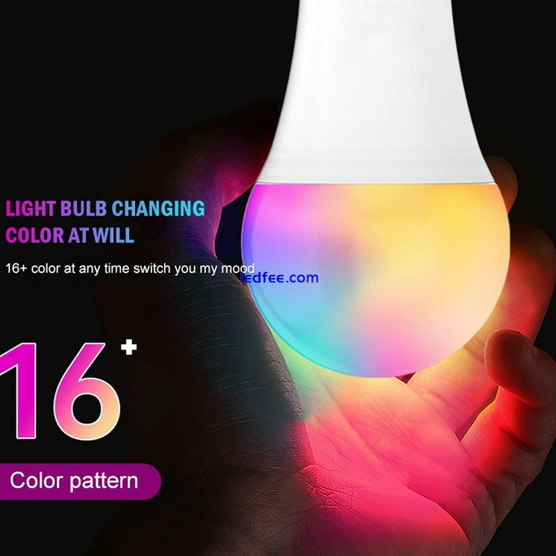 2PCS LED Light 16 Colour 10/18W RGB Bulb Rainbow Changing Remote Control E27 B22 1 