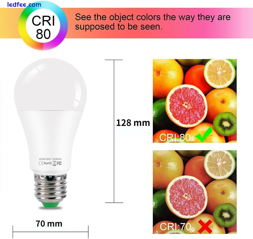 2PCS LED Light 16 Colour 10/18W RGB Bulb Rainbow Changing Remote Control E27 B22 2 