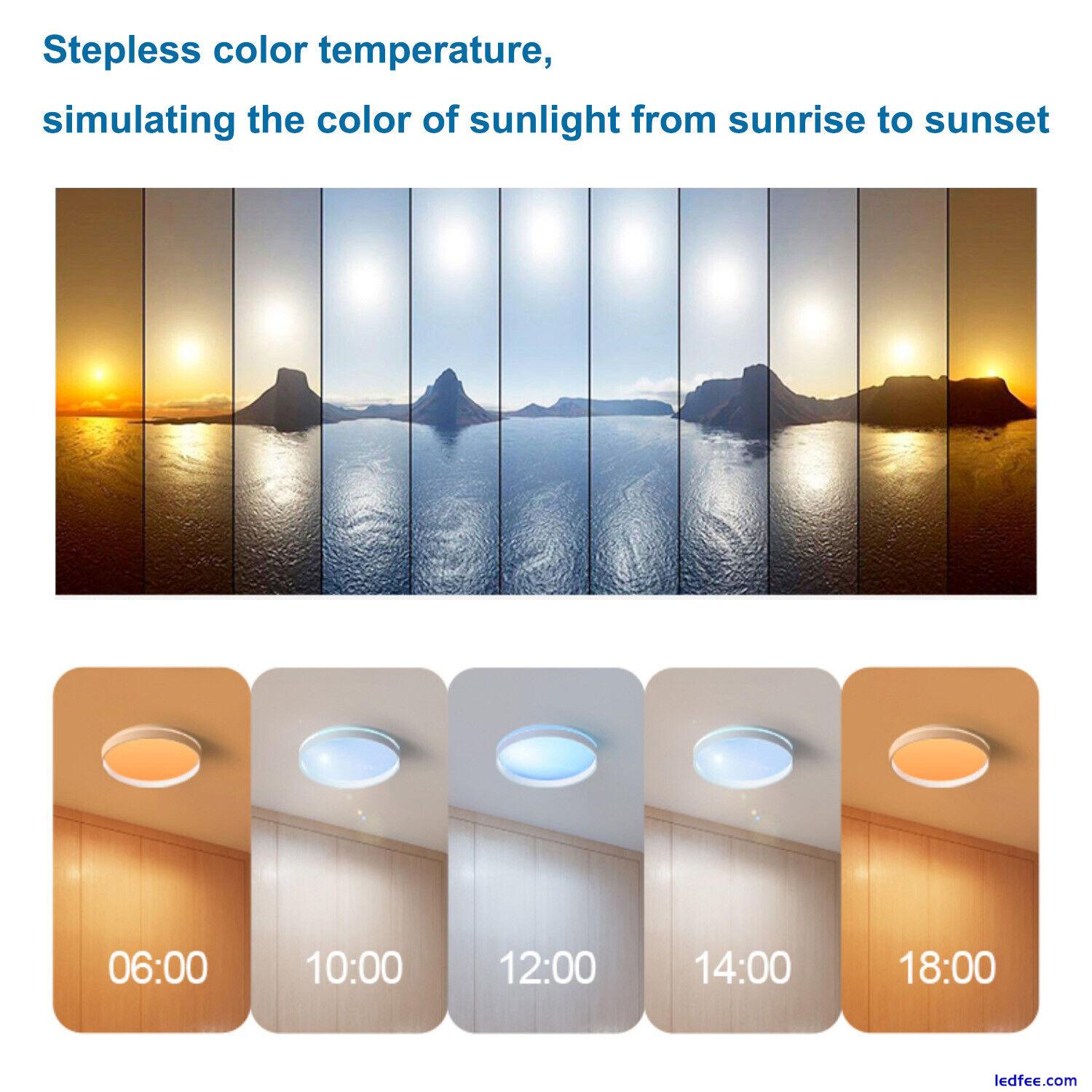 Dimmable LED Full Spectrum Clear Sky Light Panel Sunshine Lamp Ceiling Fixture 3 
