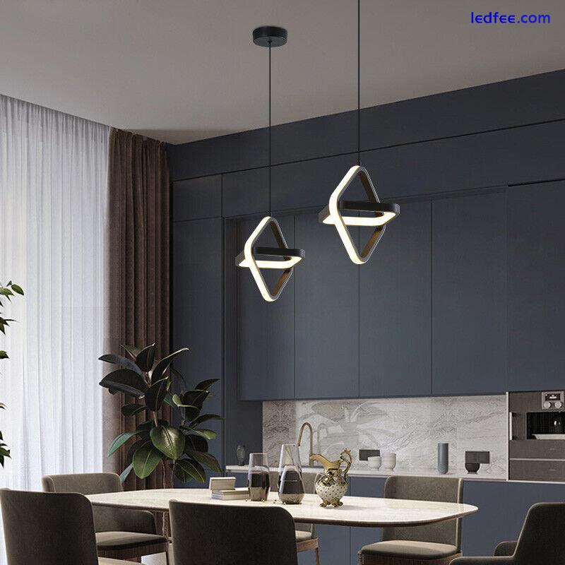 Kitchen LED Lamp Bar Black Pendant Light Bedroom Pendant Lighting Ceiling Lights 3 
